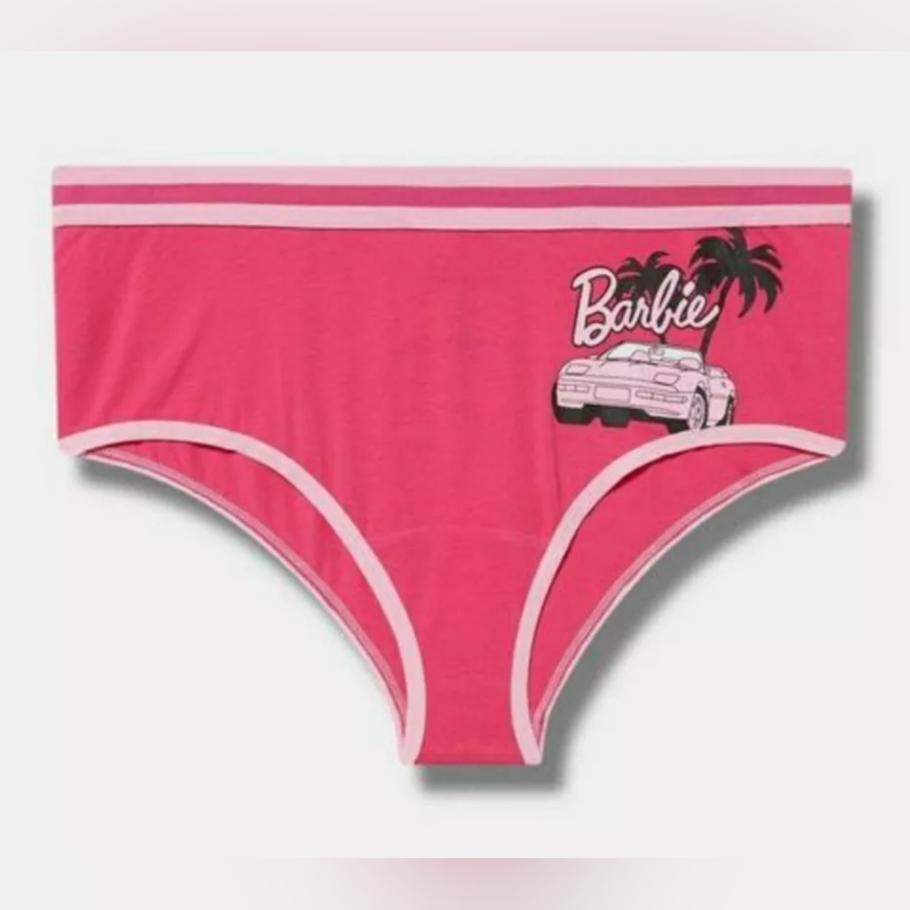 Torrid Curve Pink Barbie Graphic Cheeky Panties w Thick Waistband Size 2 NWT